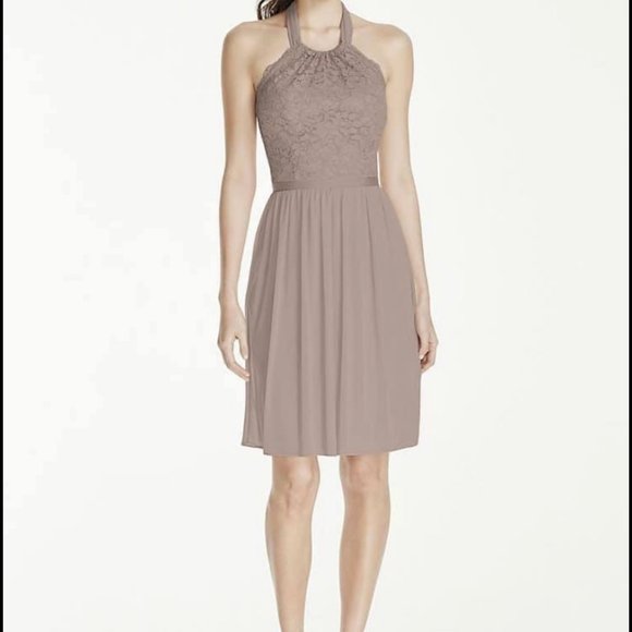 Bridesmaid Dress in Biscotti Davids Bridal - Picture 3 of 5